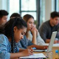 Online courses and workshops with diverse students learning